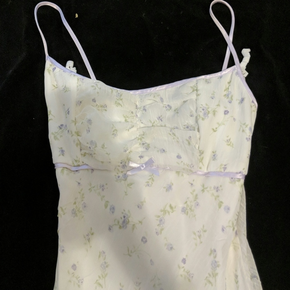 Rampage floral satin and sheer dress.